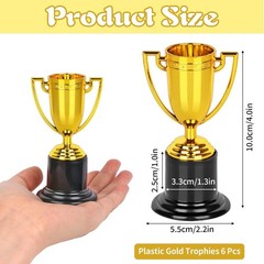 Mini Trophies,Gold Trophy Award, Plastic Trophies for Kids, 4 Inch Trophy Cup…