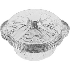 5 Sets Foil Baking Aluminum Cooking Containers with Lids