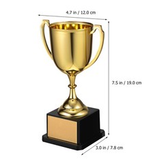 Golden Trophy for Sports and Party Celebrations with Square Base Stability