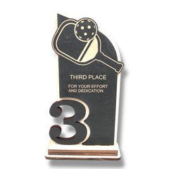 Trophy Award – CUSTOM – Pickleball – 1st 2nd 3rd Place – 9×5 Inches