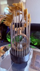 New York Yankees 1998 World Series Champions Trophy Replica Gold/Silver/Black