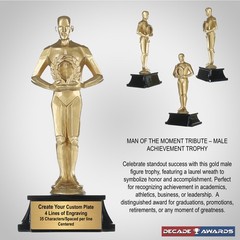 Custom Engraved Male Achievement Trophy – Personalized Drama Award – 8 Inch