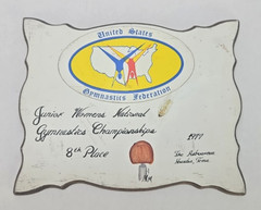 2 Women’s Gymnastics Awards Nation’s Capitol Cup & 1977 USGF Jr Nationals Vintag