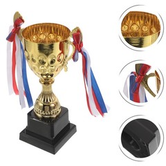 Small Golden Metal Trophy Cup for Student Sports Awards and Tournament Prize