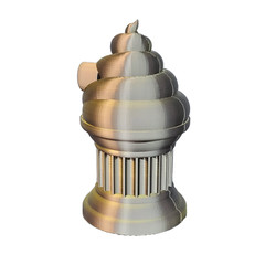 Poop Emoji Trophy – Great Award/Gift – 6″ Black/Gold Poop Emoji Trophy – Znet3D