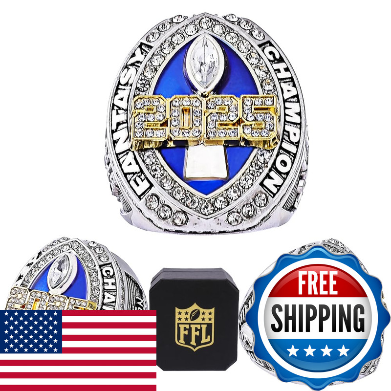 Noblehead 2025 Fantasy Football Championship Ring Heavy Ffl Champion Trophy