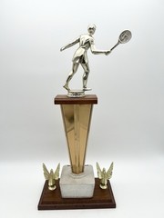 Vintage 1962 Columbia County Womens Singles Winner Helen Briwa Tennis Trophy