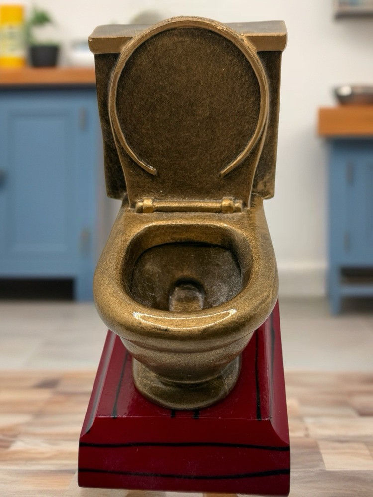 Golden Toilet Bowl Trophy, Bowling Trophy, Father’s Day Trophy, Gag Gift Trophy