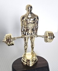 Power Lifter Gold Plastic Trophy Topper 5″ Tall – NEW !!